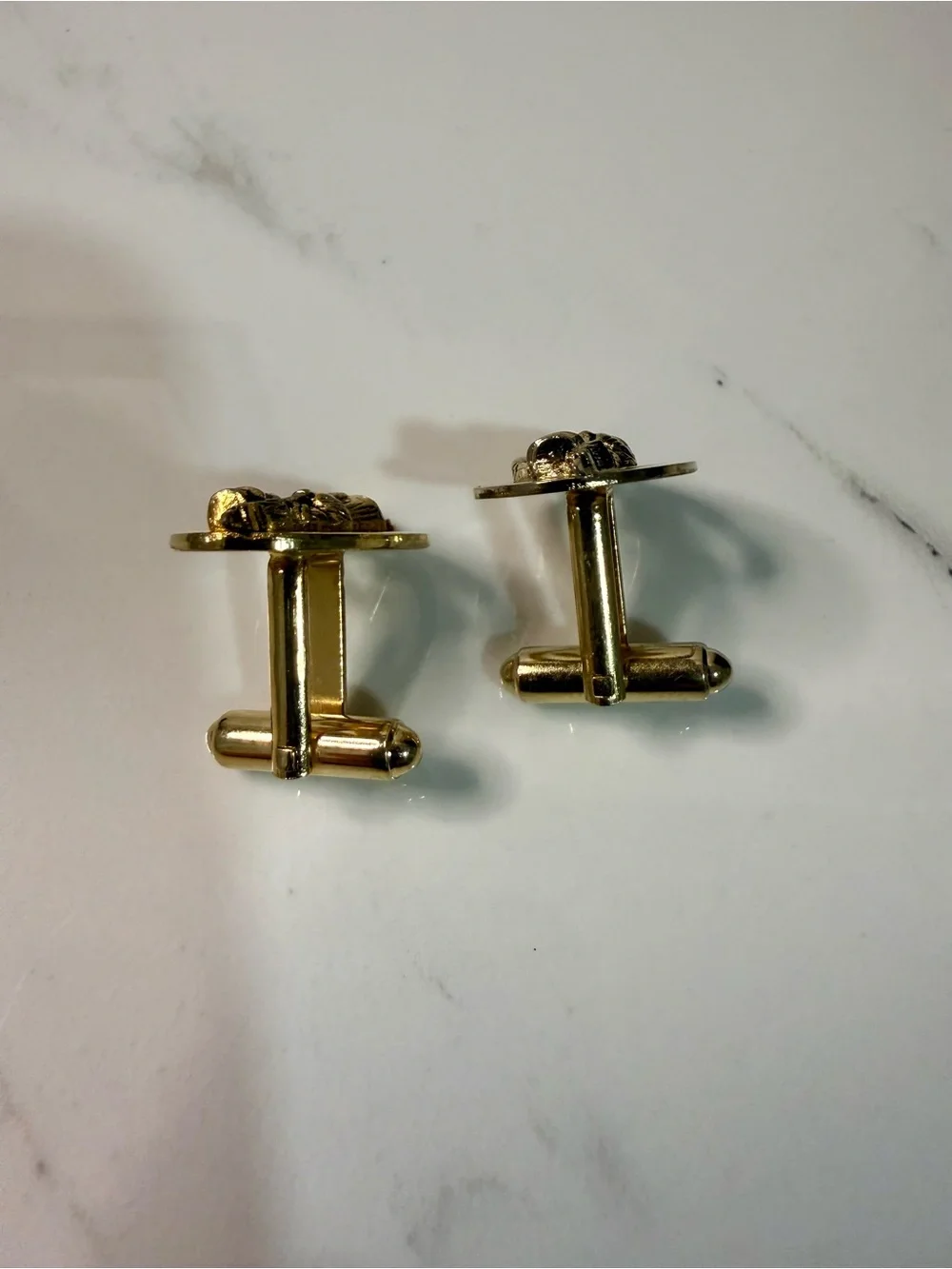 Gold Tone Figure Cufflinks